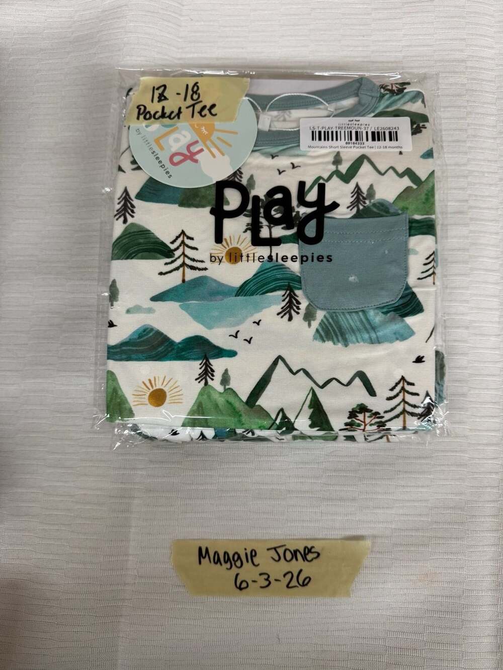 Little Sleepies Play Mountains Short Sleeve Pocket Tee